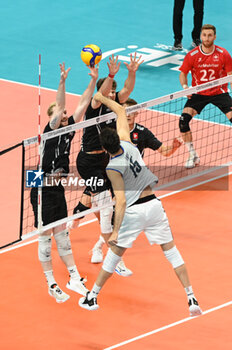 04/09/2023 - Italy's Lavia Daniele #15 attack - ITALY VS SWITZERLAND - EUROVOLLEY MEN - VOLLEY