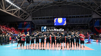 04/09/2023 - Switzerland's team national anthem - ITALY VS SWITZERLAND - EUROVOLLEY MEN - VOLLEY