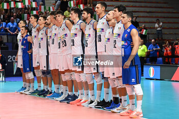 2023-09-04 - Italy's team national anthem - ITALY VS SWITZERLAND - CEV EUROVOLLEY MEN - VOLLEYBALL