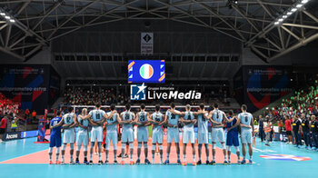 04/09/2023 - Italy's team national anthem - ITALY VS SWITZERLAND - EUROVOLLEY MEN - VOLLEY