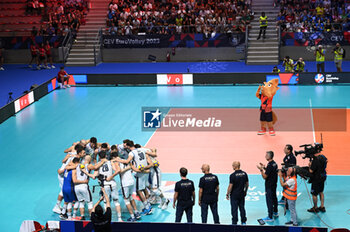 2023-09-04 - Italy's players take to the volleyball court - ITALY VS SWITZERLAND - CEV EUROVOLLEY MEN - VOLLEYBALL