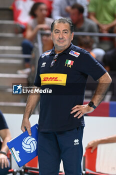 2023-09-04 - Italy's Head Coach De Giorgi Ferdinando - ITALY VS SWITZERLAND - CEV EUROVOLLEY MEN - VOLLEYBALL