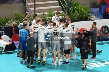 05/09/2023 - Estonia's team time out - BELGIUM VS ESTONIA - EUROVOLLEY MEN - VOLLEY