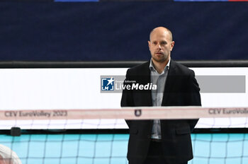 2023-09-05 - Estonia's Head Coach Rikberg Alar - BELGIUM VS ESTONIA - CEV EUROVOLLEY MEN - VOLLEYBALL