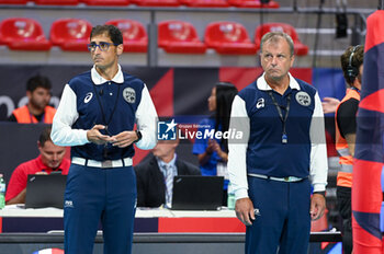 2023-09-05 - Zsolt MEZOFFY and Carlos Alberto ROBLES GARCIA (Referees of the match) - GERMANY VS SERBIA - CEV EUROVOLLEY MEN - VOLLEYBALL