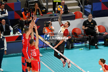 2023-09-05 - Germany's Grozer Gyorgy #9 attack - GERMANY VS SERBIA - CEV EUROVOLLEY MEN - VOLLEYBALL