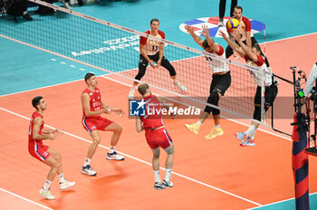 2023-09-05 - Serbia's Luburic Drazen #16 attack - GERMANY VS SERBIA - CEV EUROVOLLEY MEN - VOLLEYBALL