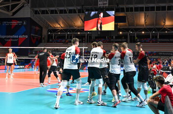 2023-09-05 - Germany's players take to the volleyball court - GERMANY VS SERBIA - CEV EUROVOLLEY MEN - VOLLEYBALL