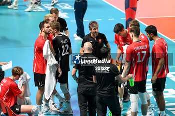 2023-09-06 - Switzerland's team time out - SWITZERLAND VS BELGIUM - CEV EUROVOLLEY MEN - VOLLEYBALL