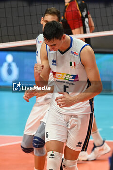 2023-09-06 - Italy's Michieletto Alessandro #5 cheers after scoring a point - GERMANY VS ITALY - CEV EUROVOLLEY MEN - VOLLEYBALL