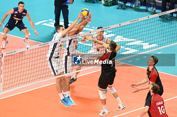 2023-09-06 - Germany's Reichert Moritz #5 attack - GERMANY VS ITALY - CEV EUROVOLLEY MEN - VOLLEYBALL