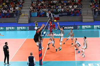 2023-09-06 - Italy's Michieletto Alessandro #5 attack - GERMANY VS ITALY - CEV EUROVOLLEY MEN - VOLLEYBALL