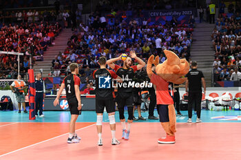2023-09-06 - Germany's players take to the volleyball court - GERMANY VS ITALY - CEV EUROVOLLEY MEN - VOLLEYBALL