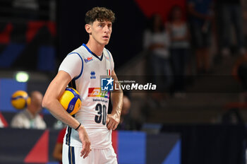 2023-09-06 - Italy's Mosca Leandro #30 portrait - GERMANY VS ITALY - CEV EUROVOLLEY MEN - VOLLEYBALL
