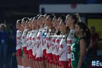 2023-08-16 - Bulgaria team looks on during CEV EuroVolley 2023 women Final Round Pool B volleyball match between Bulgaria and Croatia at Arena di Monza, Monza, Italy on August 16, 2023 - CEV EUROVOLLEY 2023 - WOMEN - BULGARIA VS CROATIA - INTERNATIONALS - VOLLEYBALL