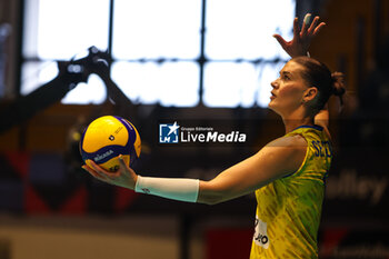 2023-08-17 - Edina Selimovic #11 of Bosnia-Herzegovina seen in action during CEV EuroVolley 2023 women Final Round Pool B volleyball match between Bosnia-Herzegovina and Bulgaria at Arena di Monza, Monza, Italy on August 17, 2023 - CEV EUROVOLLEY 2023 - WOMEN - BOSNIA & HERZEGOVINA VS BULGARIA - INTERNATIONALS - VOLLEYBALL