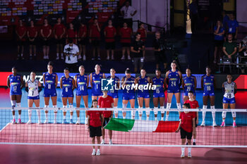 2023-08-18 - Itay team during CEV EuroVolley 2023 women Final Round Pool B volleyball match between Italy and Zwitzerland at Arena di Monza, Monza, Italy on August 18, 2023 - CEV EUROVOLLEY 2023 - WOMEN - ITALY VS SWITZERLAND - INTERNATIONALS - VOLLEYBALL