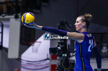 2023-08-18 - Ekaterina Antropova #24 of Italy seen in action during CEV EuroVolley 2023 women Final Round Pool B volleyball match between Italy and Zwitzerland at Arena di Monza, Monza, Italy on August 18, 2023 - CEV EUROVOLLEY 2023 - WOMEN - ITALY VS SWITZERLAND - INTERNATIONALS - VOLLEYBALL