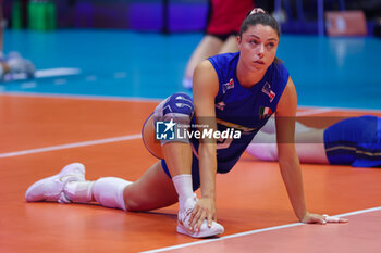 2023-08-18 - Alice Degradi #2 of Italy looks on during CEV EuroVolley 2023 women Final Round Pool B volleyball match between Italy and Zwitzerland at Arena di Monza, Monza, Italy on August 18, 2023 - CEV EUROVOLLEY 2023 - WOMEN - ITALY VS SWITZERLAND - INTERNATIONALS - VOLLEYBALL