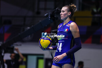 2023-08-18 - Ekaterina Antropova #24 of Italy seen in action during CEV EuroVolley 2023 women Final Round Pool B volleyball match between Italy and Zwitzerland at Arena di Monza, Monza, Italy on August 18, 2023 - CEV EUROVOLLEY 2023 - WOMEN - ITALY VS SWITZERLAND - INTERNATIONALS - VOLLEYBALL