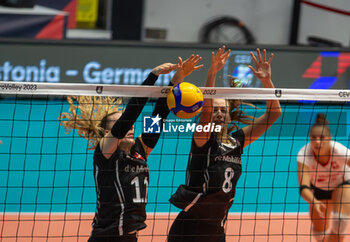 2023-08-21 - Lucija Mlinar of Croatia during CEV EuroVolley 2023 match between Croatia and Switzerland on 21 August 2023 at Pala Gianni Asti, Turin Italy. Photo Nderim KACELI - CEV EUROVOLLEY 2023 - WOMEN - CROATIA VS SWITZERLAND - INTERNATIONALS - VOLLEYBALL