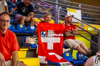 2023-08-21 - Swiss supporter during CEV EuroVolley 2023 match between Croatia and Switzerland on 21 August 2023 at Pala Gianni Asti, Turin Italy. Photo Nderim KACELI - CEV EUROVOLLEY 2023 - WOMEN - CROATIA VS SWITZERLAND - INTERNATIONALS - VOLLEYBALL