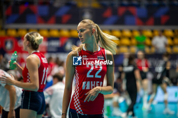 2023-08-21 - Mirta Freund of Croatia during CEV EuroVolley 2023 match between Croatia and Switzerland on 21 August 2023 at Pala Gianni Asti, Turin Italy. Photo Nderim KACELI - CEV EUROVOLLEY 2023 - WOMEN - CROATIA VS SWITZERLAND - INTERNATIONALS - VOLLEYBALL
