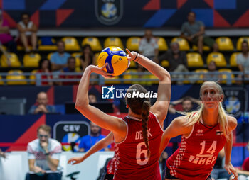2023-08-21 - Clara Peric of Croatia during CEV EuroVolley 2023 match between Croatia and Switzerland on 21 August 2023 at Pala Gianni Asti, Turin Italy. Photo Nderim KACELI - CEV EUROVOLLEY 2023 - WOMEN - CROATIA VS SWITZERLAND - INTERNATIONALS - VOLLEYBALL