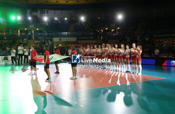 2023-08-22 - Team Bulgaria during the CEV EuroVolley 2023 match between the national teams of Romania and Bulgaria, on 22 August 2023 at pala Giani Asti Turin Italy. Photo Nderim KACELI - CEV EUROVOLLEY 2023 - WOMEN - BULGARIA VS ROMANIA - INTERNATIONALS - VOLLEYBALL