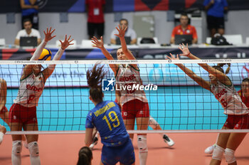 2023-08-22 - Mira Todorova of Bulgaria and Petya Barakova of Bulgaria during the CEV EuroVolley 2023 match between the national teams of Romania and Bulgaria, on 22 August 2023 at pala Giani Asti Turin Italy. Photo Nderim KACELI - CEV EUROVOLLEY 2023 - WOMEN - BULGARIA VS ROMANIA - INTERNATIONALS - VOLLEYBALL