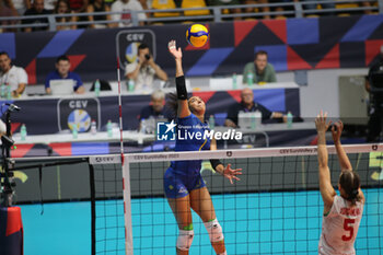 2023-08-22 - Lenke Elisabet Inneh of Romania during the CEV EuroVolley 2023 match between the national teams of Romania and Bulgaria, on 22 August 2023 at pala Giani Asti Turin Italy. Photo Nderim KACELI - CEV EUROVOLLEY 2023 - WOMEN - BULGARIA VS ROMANIA - INTERNATIONALS - VOLLEYBALL