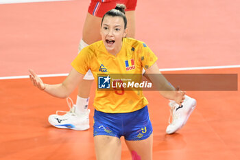 2023-08-26 - Iarina Axinte of Romania celebrates - CEV EUROVOLLEY 2023 - WOMEN - EIGHT FINAL - FRANCE VS ROMANIA - INTERNATIONALS - VOLLEYBALL