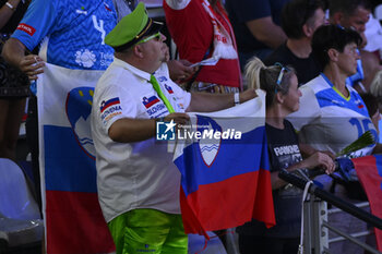 2023-09-14 - SLOVENIA Fan during the CEV Eurovolley 2023 semifinal match between Slovenia vs Poland, Palazzo dello Sport in Rome, Italy, on September 14, 2023. - SEMIFINAL - POLAND VS SLOVENIA - CEV EUROVOLLEY MEN - VOLLEYBALL