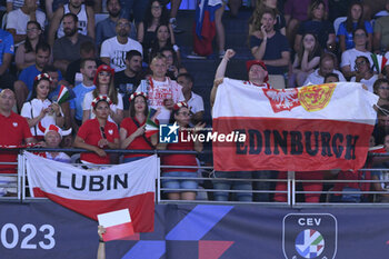 2023-09-14 - Poland Fan during the CEV Eurovolley 2023 semifinal match between Slovenia vs Poland, Palazzo dello Sport in Rome, Italy, on September 14, 2023. - SEMIFINAL - POLAND VS SLOVENIA - CEV EUROVOLLEY MEN - VOLLEYBALL