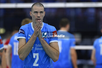 2023-09-14 - Alen Pajenk (SLO) during the CEV Eurovolley 2023 semifinal match between Slovenia vs Poland, Palazzo dello Sport in Rome, Italy, on September 14, 2023. - SEMIFINAL - POLAND VS SLOVENIA - CEV EUROVOLLEY MEN - VOLLEYBALL