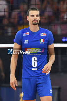 2023-09-14 - Simone Giannelli (ITA) during the CEV Eurovolley 2023 semifinal match between Italy vs France, Palazzo dello Sport in Rome, Italy, on September 14, 2023. - SEMIFINAL - ITALY VS FRANCE - CEV EUROVOLLEY MEN - VOLLEYBALL
