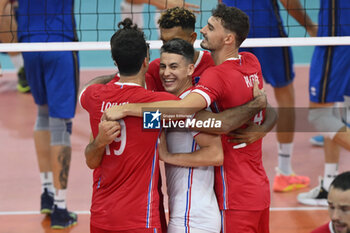 2023-09-14 - FRANCE Team during the CEV Eurovolley 2023 semifinal match between Italy vs France, Palazzo dello Sport in Rome, Italy, on September 14, 2023. - SEMIFINAL - ITALY VS FRANCE - CEV EUROVOLLEY MEN - VOLLEYBALL