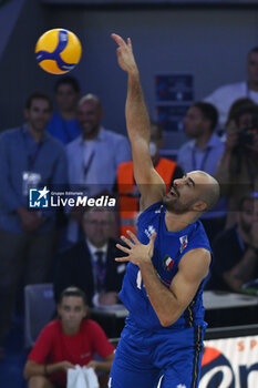 2023-09-14 - Riccardo Sbertoli (ITA) during the CEV Eurovolley 2023 semifinal match between Italy vs France, Palazzo dello Sport in Rome, Italy, on September 14, 2023. - SEMIFINAL - ITALY VS FRANCE - CEV EUROVOLLEY MEN - VOLLEYBALL