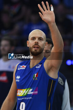 2023-09-14 - Riccardo Sbertoli (ITA) during the CEV Eurovolley 2023 semifinal match between Italy vs France, Palazzo dello Sport in Rome, Italy, on September 14, 2023. - SEMIFINAL - ITALY VS FRANCE - CEV EUROVOLLEY MEN - VOLLEYBALL