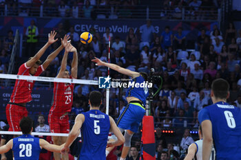 2023-09-14 - Yuri Romano (ITA) during the CEV Eurovolley 2023 semifinal match between Italy vs France, Palazzo dello Sport in Rome, Italy, on September 14, 2023. - SEMIFINAL - ITALY VS FRANCE - CEV EUROVOLLEY MEN - VOLLEYBALL