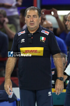 2023-09-09 - Italy's Head Coach Ferdinando De Giorgi - EIGHT FINAL - ITALY VS NORTH MACEDONIA - CEV EUROVOLLEY MEN - VOLLEYBALL
