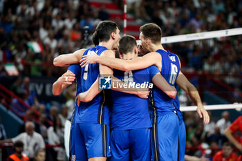 2023-09-09 - Italy's celebration - EIGHT FINAL - ITALY VS NORTH MACEDONIA - CEV EUROVOLLEY MEN - VOLLEYBALL
