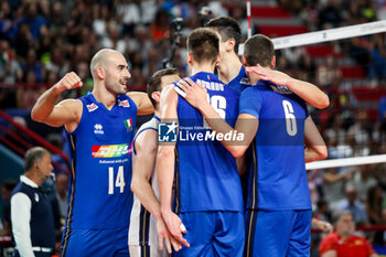 2023-09-09 - Italy's celebration - EIGHT FINAL - ITALY VS NORTH MACEDONIA - CEV EUROVOLLEY MEN - VOLLEYBALL
