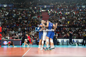 2023-09-09 - Italy celebration - EIGHT FINAL - ITALY VS NORTH MACEDONIA - CEV EUROVOLLEY MEN - VOLLEYBALL