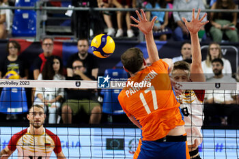 2023-09-09 - The Netherlands' Michael Parkinson in action - EIGHT FINAL - THE NETHERLAND VS GERMANY - CEV EUROVOLLEY MEN - VOLLEYBALL