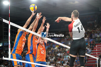 2023-09-09 - Germany's Moritz Karlitzek in action - EIGHT FINAL - THE NETHERLAND VS GERMANY - CEV EUROVOLLEY MEN - VOLLEYBALL