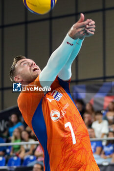 2023-09-09 - The Netherlands' Gijs Jorna in action - EIGHT FINAL - THE NETHERLAND VS GERMANY - CEV EUROVOLLEY MEN - VOLLEYBALL