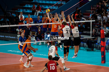 2023-09-09 - The Netherlands' Bennie Tuinstra spikes tha ball - EIGHT FINAL - THE NETHERLAND VS GERMANY - CEV EUROVOLLEY MEN - VOLLEYBALL