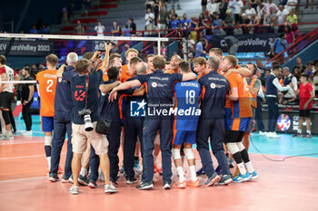 09/09/2023 - The Netherlands celebrate victory - EIGHT FINAL - THE NETHERLAND VS GERMANY - EUROVOLLEY MEN - VOLLEY