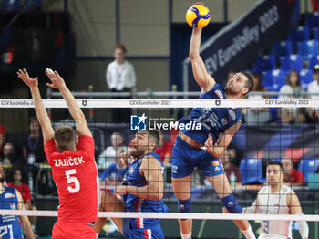 2023-09-10 - Serbia's Pavle Peric - EIGHT FINAL - SERBIA VS CZECHIA - CEV EUROVOLLEY MEN - VOLLEYBALL